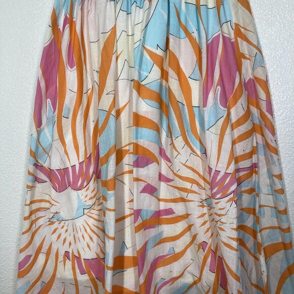 Maeve Anthropologie Skirt Womens Medium Abstract Midi Boho Lined Flowy Skirt - Picture 4 of 15